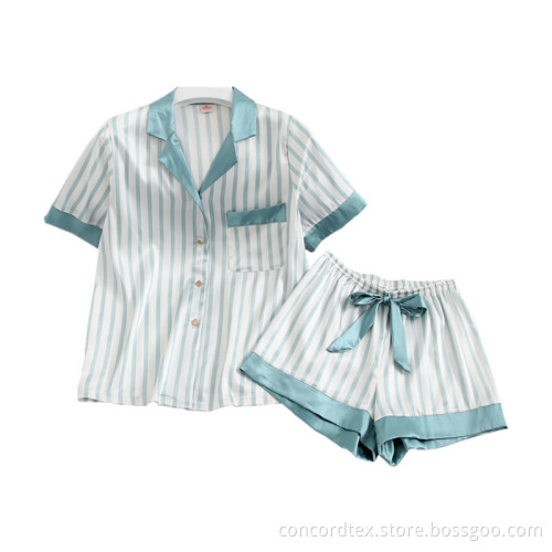striped pajama night wear sets